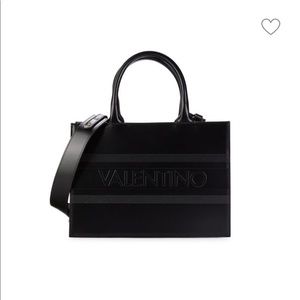 Valentio Malenie Logo Leather Top Handle Bag